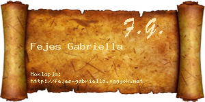 Fejes Gabriella névjegykártya