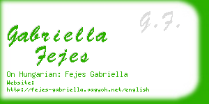 gabriella fejes business card